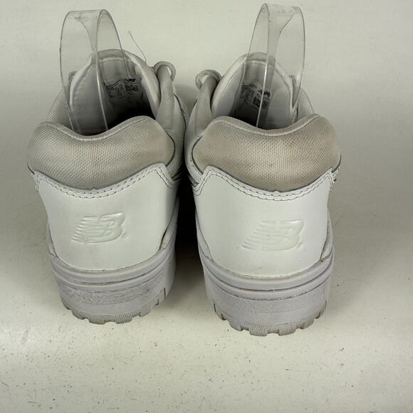 New Balance 550 Athletic Shoes Women's 10 Triple White Leather Low Top Sneakers - Picture 7 of 10
